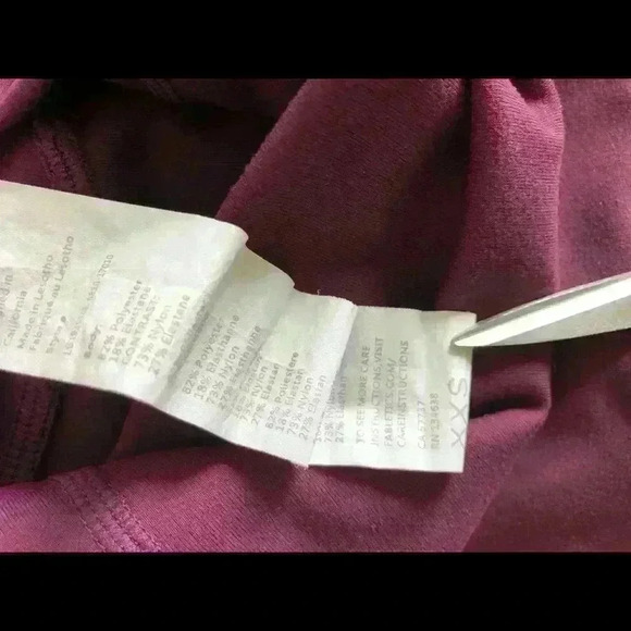 Fabletics Purelux Burgundy Leggings With Pockets Size XXS - Picture 8 of 8